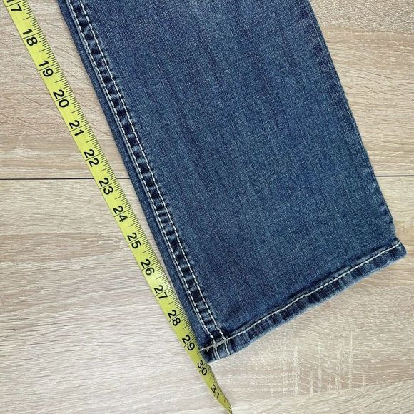 Rock & Roll Cowgirl Womens Mid Rise Bootcut Jeans Size 29 Embroidered Stretch - Picture 7 of 12